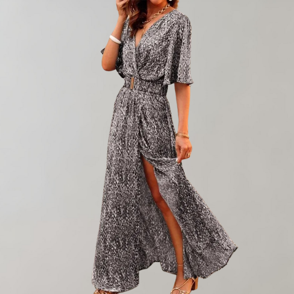 Melina – De Elegante Zomerjurk met Wikkelstijl