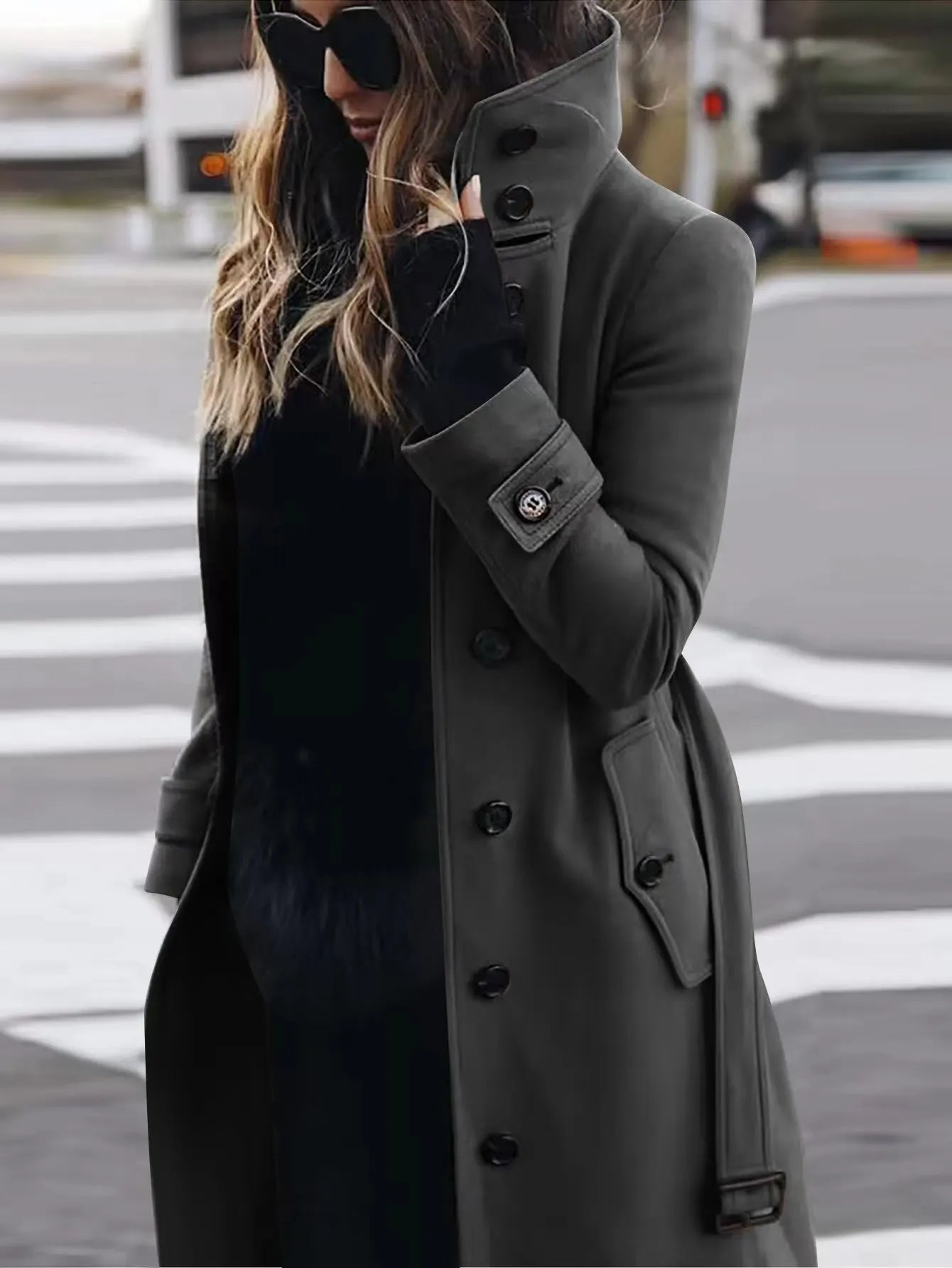 Anya | Waterdichte Trenchcoat Dames – Lange Regenjas met Tailleceintuur