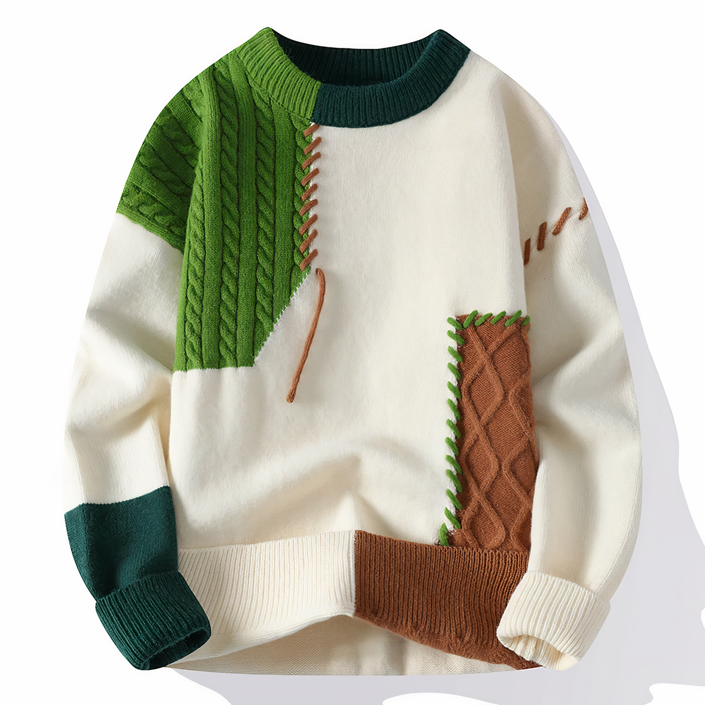 Teresa – Stoere Patchwork Trui voor dames