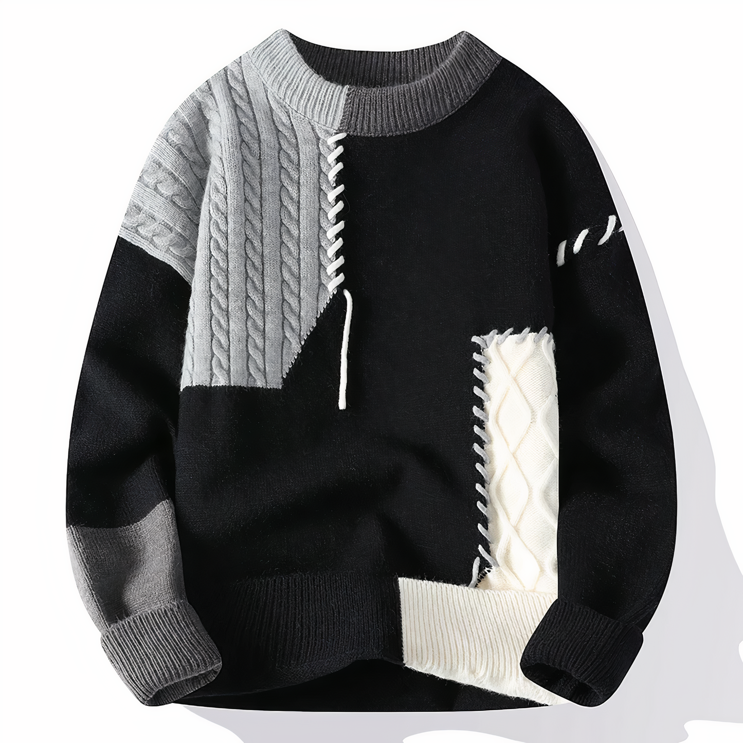 Teresa – Stoere Patchwork Trui voor dames
