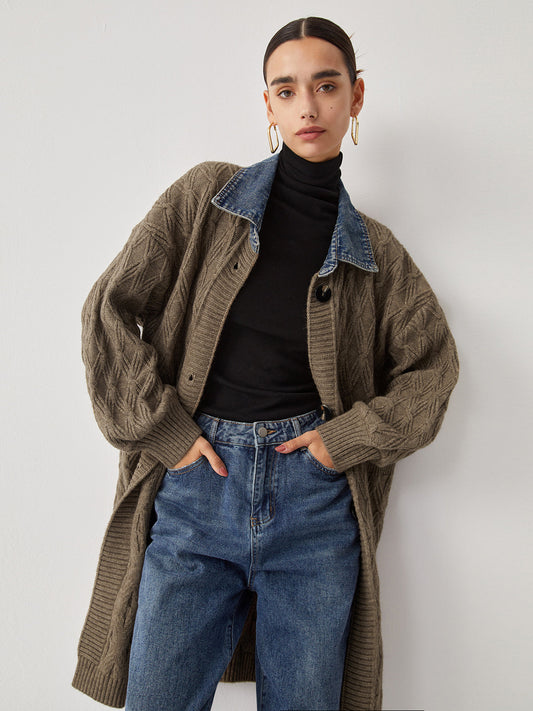 Elora | Gebreide Cardigan - Stijlvolle Extra Lange Damesvest