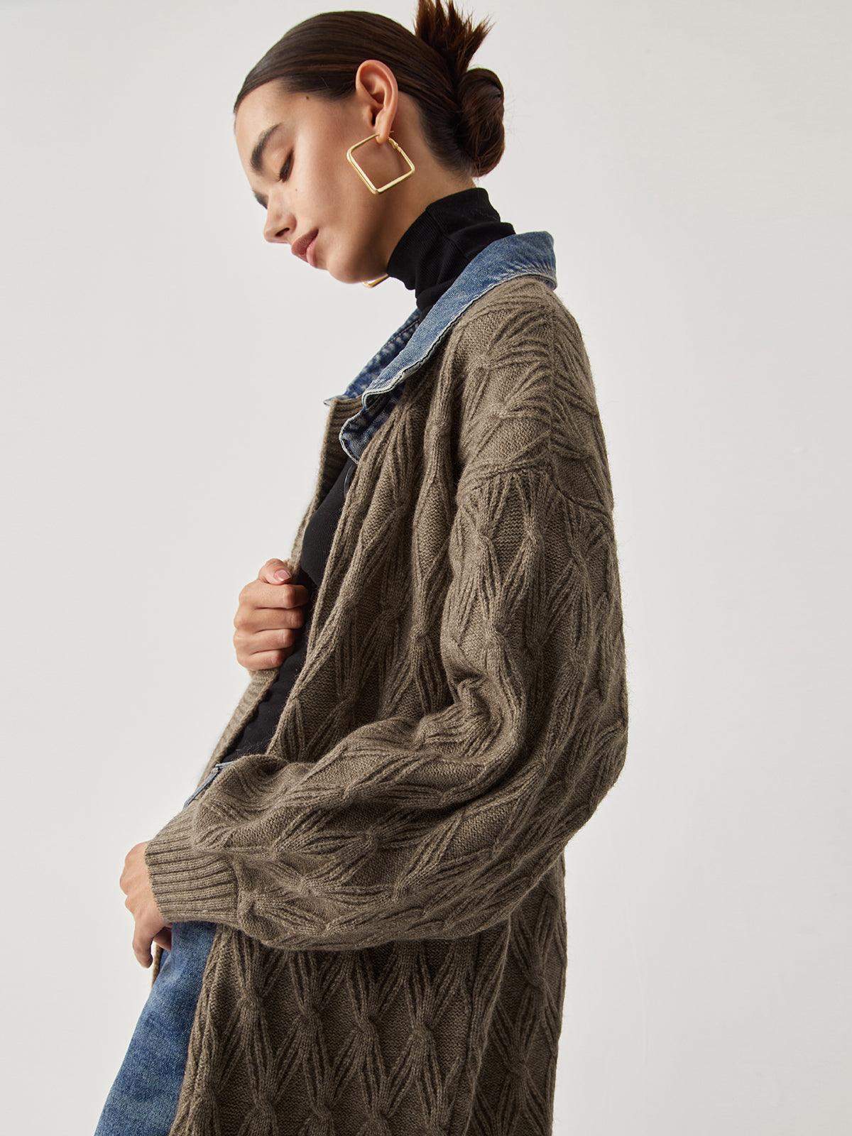 Elora | Gebreide Cardigan - Stijlvolle Extra Lange Damesvest