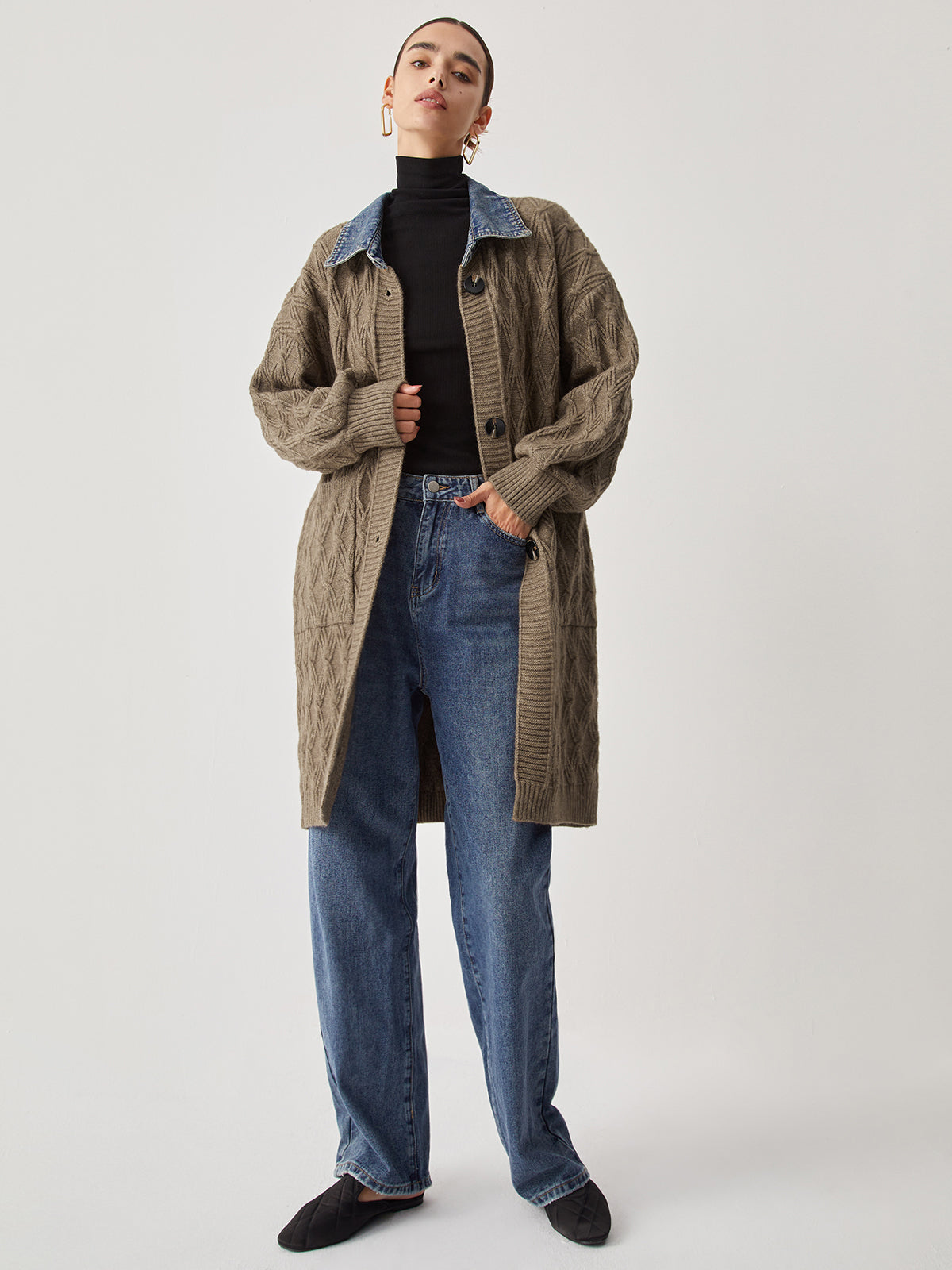 Elora | Gebreide Cardigan - Stijlvolle Extra Lange Damesvest