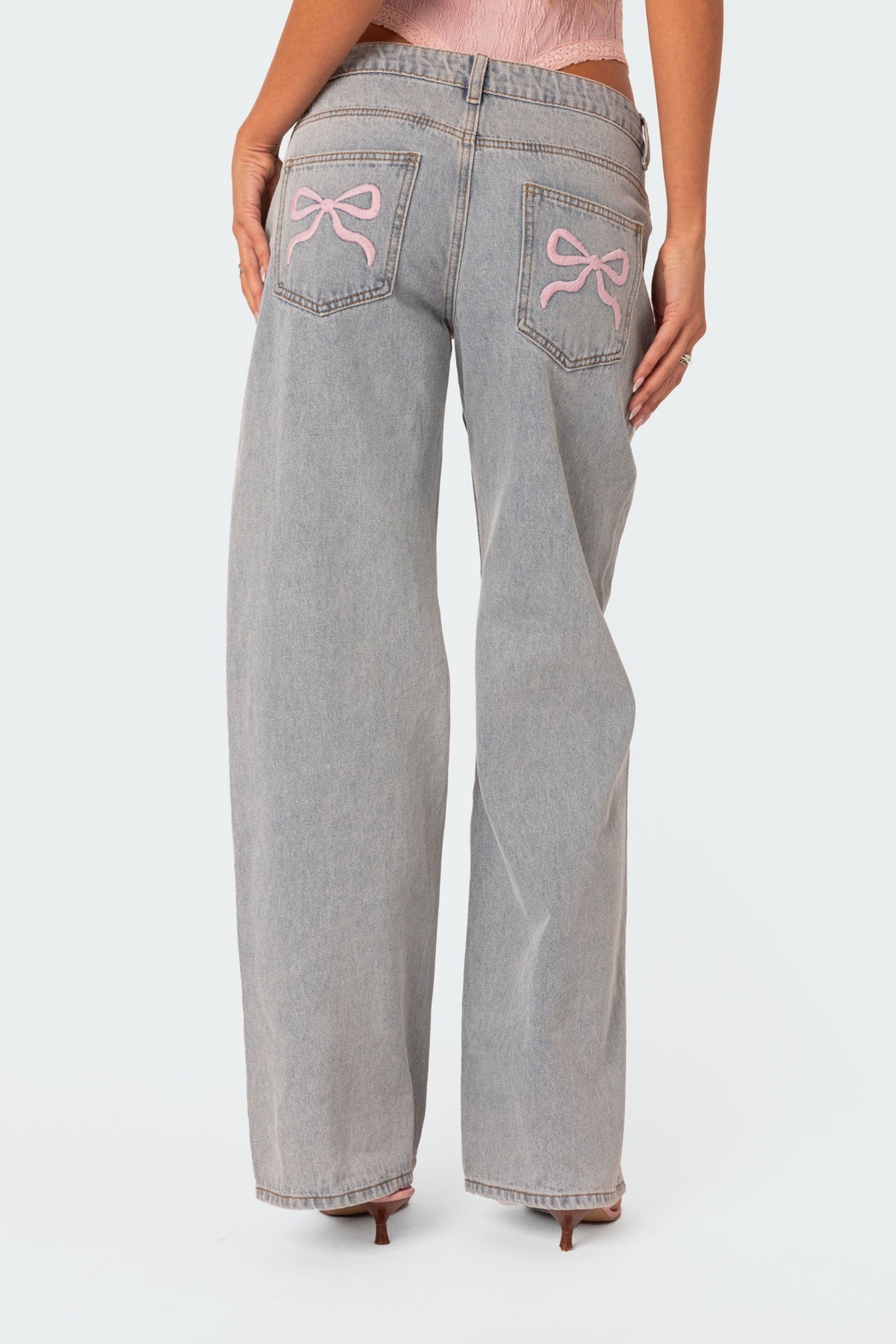 Dunja | Bow Tie Jeans met Elegant Strikdetail voor Dames