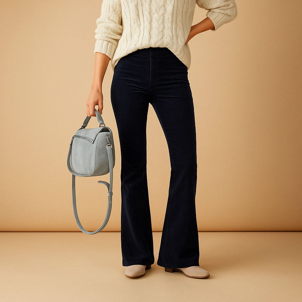 Arlette | Retro flared corduroy broek met voor dames
