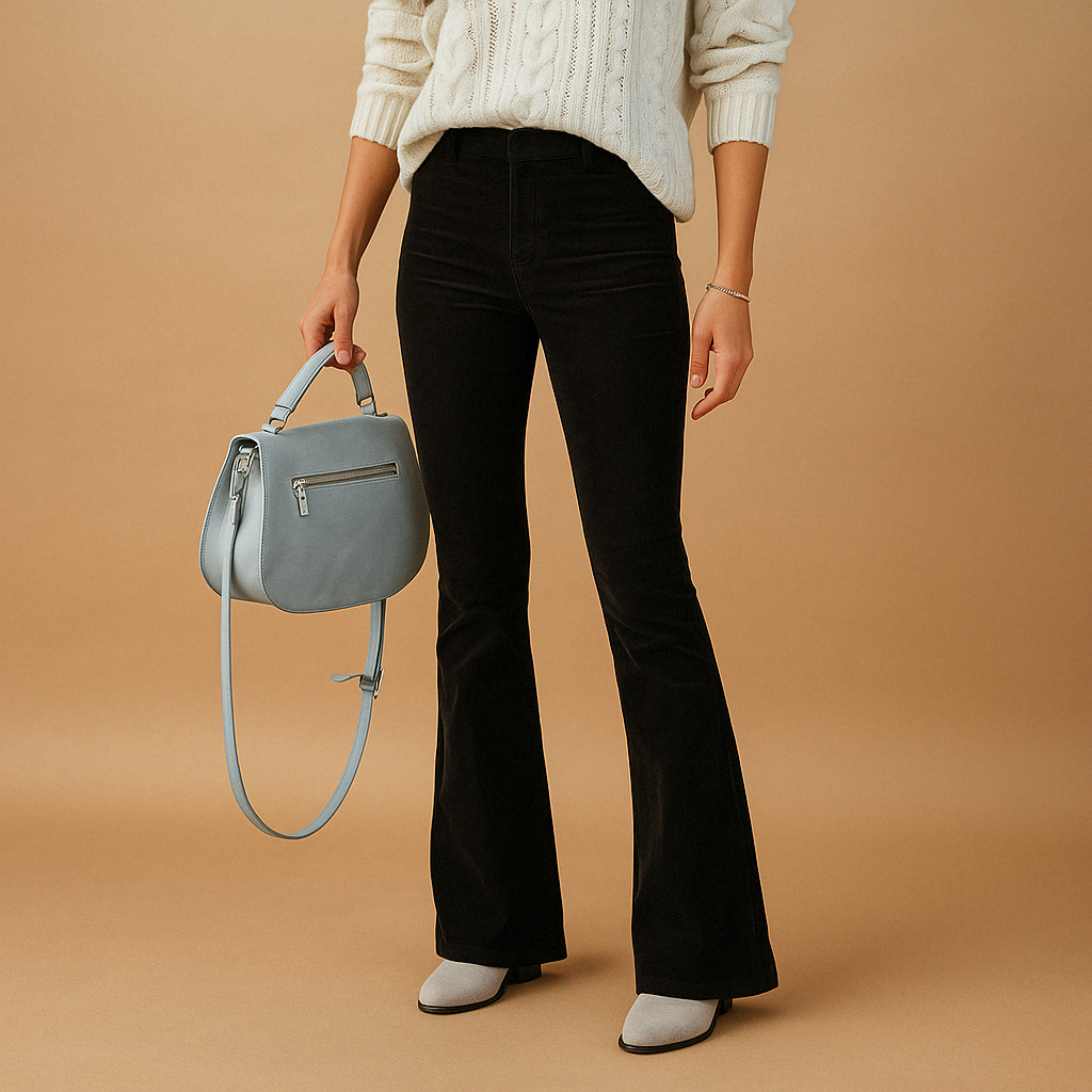 Arlette | Retro flared corduroy broek met voor dames