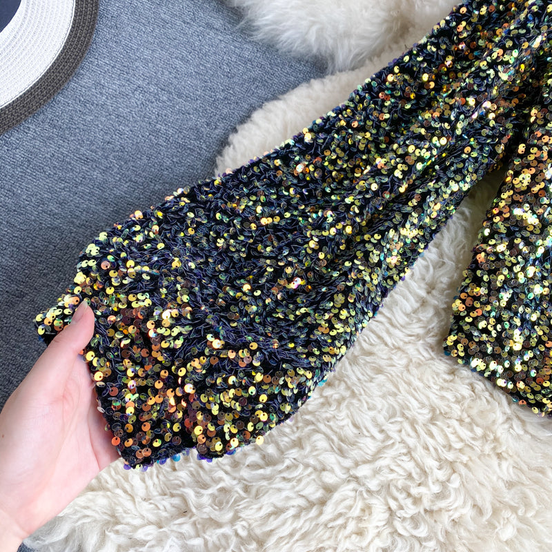 Raelyn - Glitter One Shoulder Top voor dames