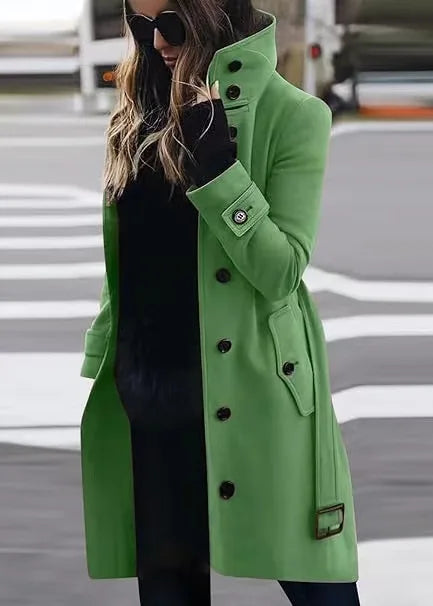 Anya | Waterdichte Trenchcoat Dames – Lange Regenjas met Tailleceintuur