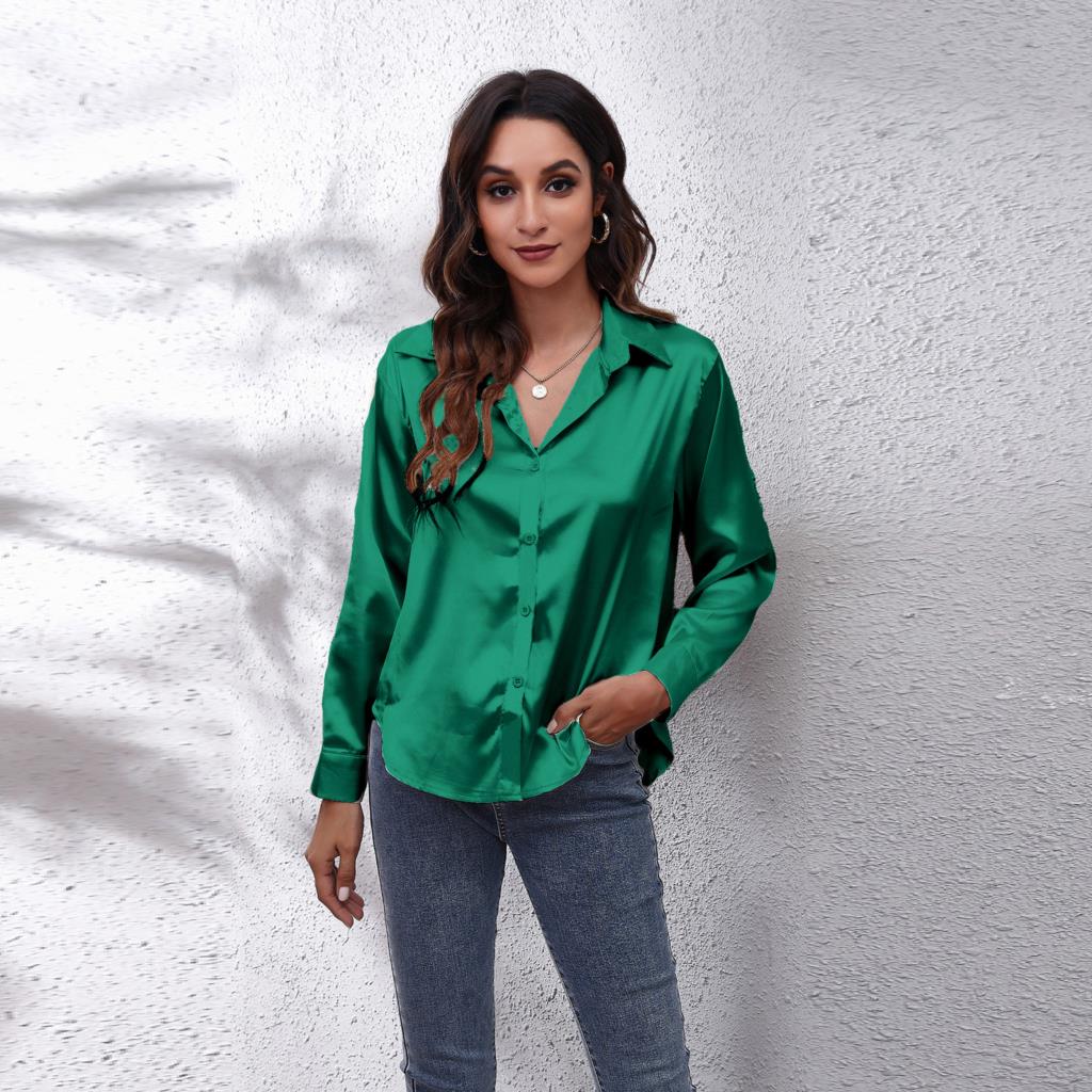 Lyke | Elegante Satijnen Damesblouse