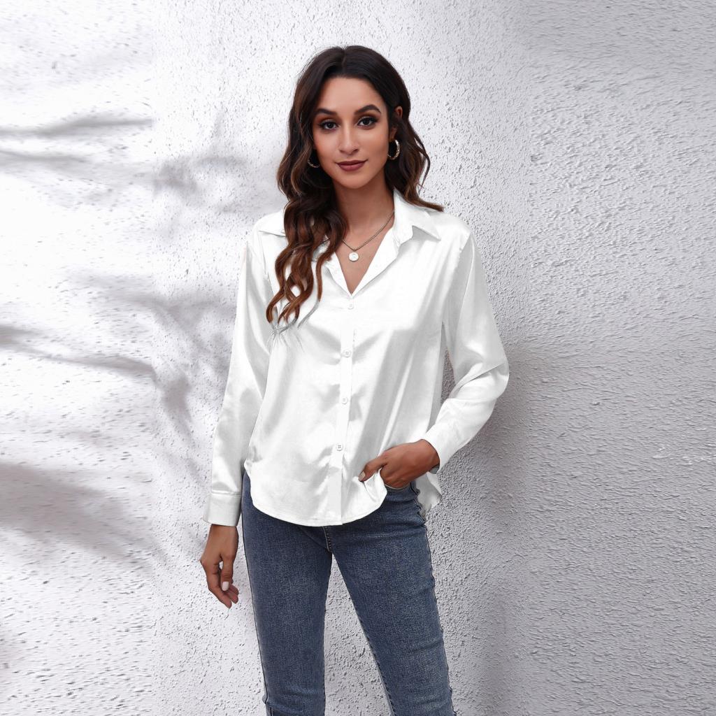 Lyke | Elegante Satijnen Damesblouse