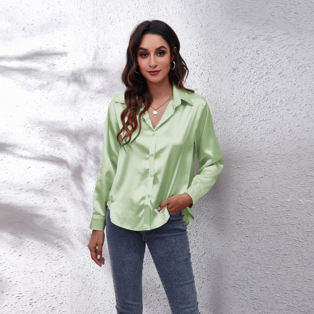 Lyke | Elegante Satijnen Damesblouse
