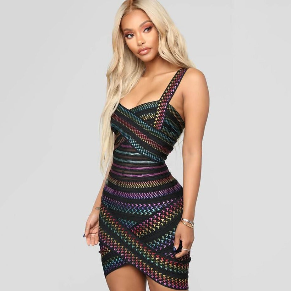 Porto | Kleurrijke Bodycon Party Dress