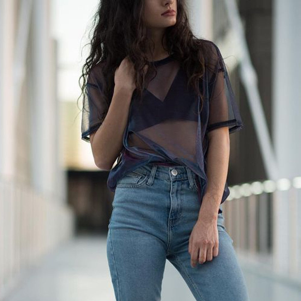 Maddy-Lynn | Stoere Transparante en Elegante Damestop