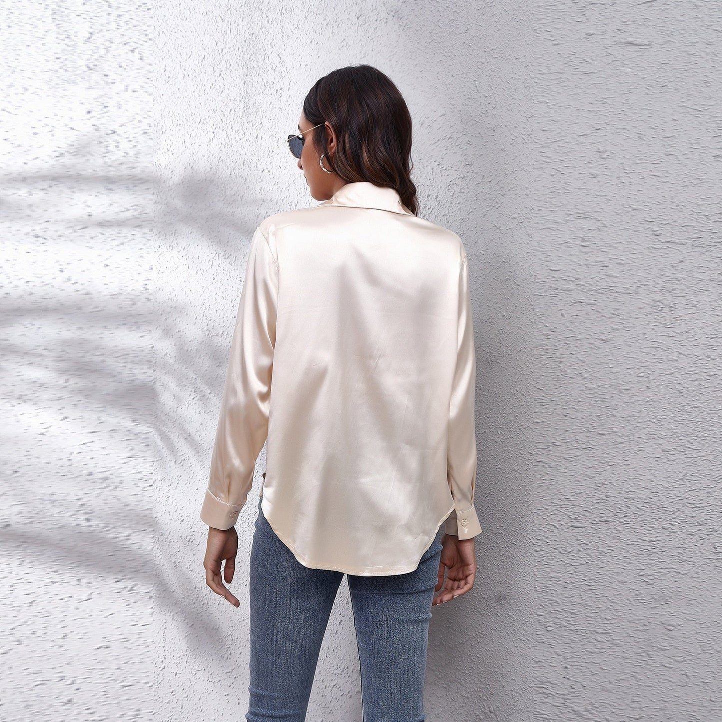 Lyke | Elegante Satijnen Damesblouse