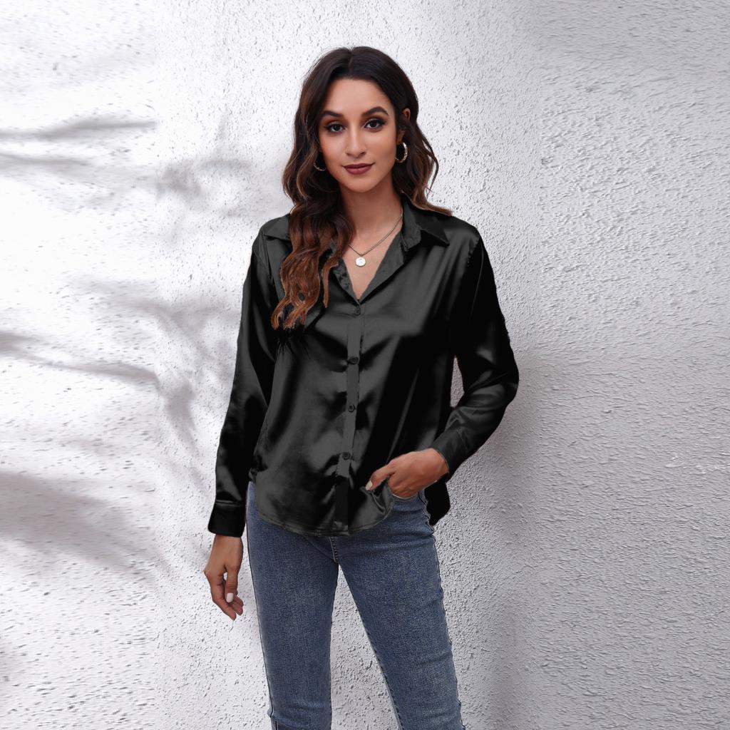 Lyke | Elegante Satijnen Damesblouse