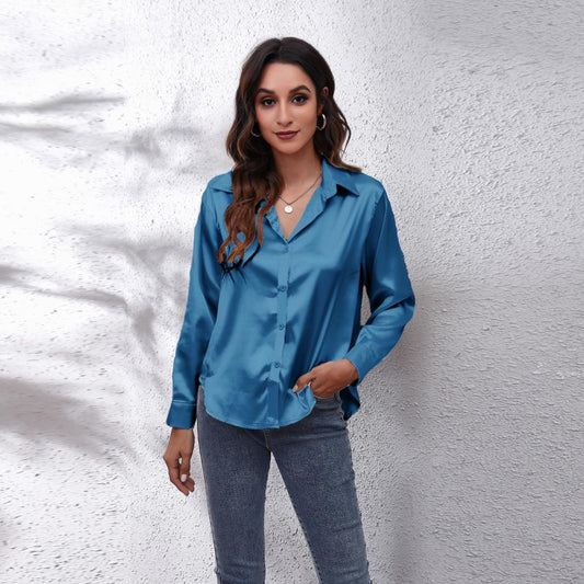 Lyke | Elegante Satijnen Damesblouse