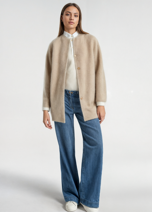 Nicole | Stijlvol Vest van Zachte Stof Dames - Comfortabele Open Cardigan