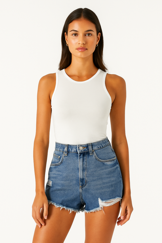 Isra | Urban Zomerse Denim Shorts met Gewassen Look voor dames