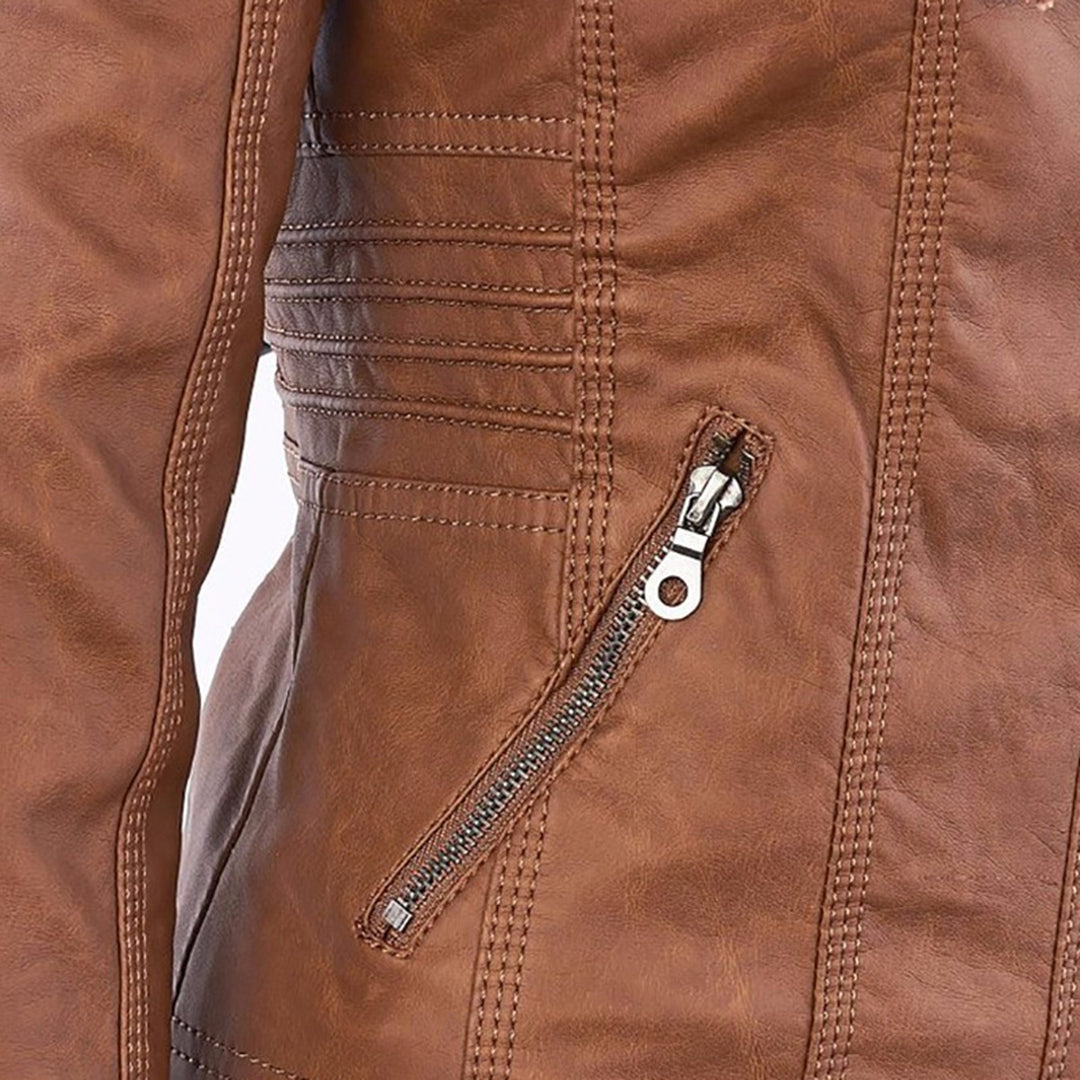 LYNN - Stoere Leren Herfstjas voor dames