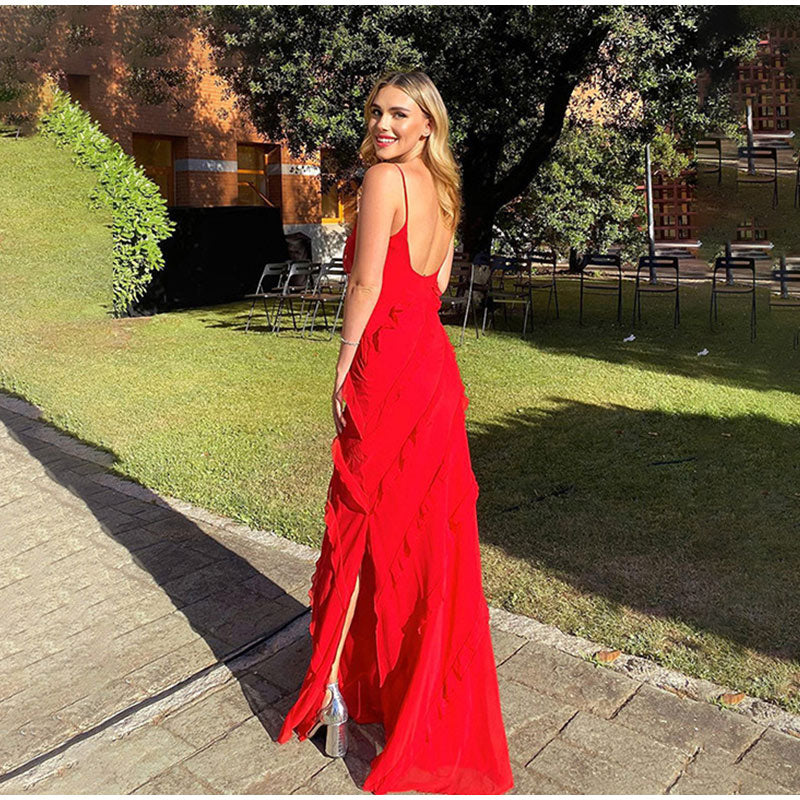 ARAYA | Maxi jurk met ruffles