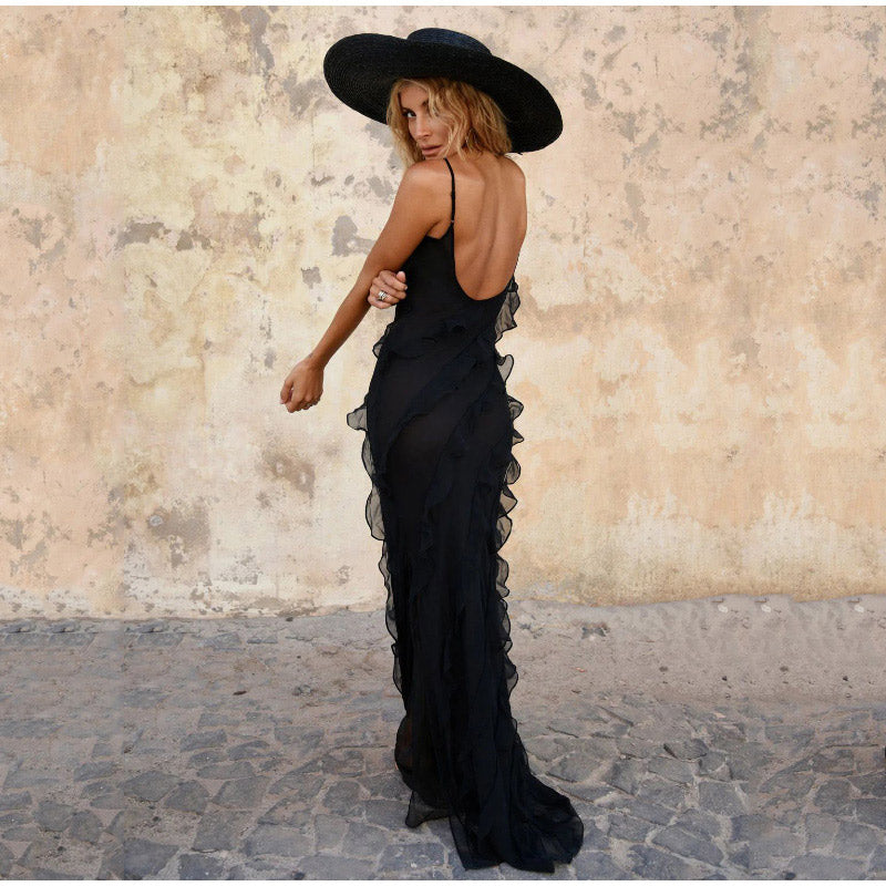 ARAYA | Maxi jurk met ruffles