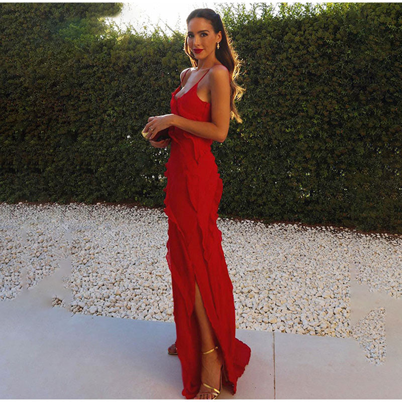 ARAYA | Maxi jurk met ruffles