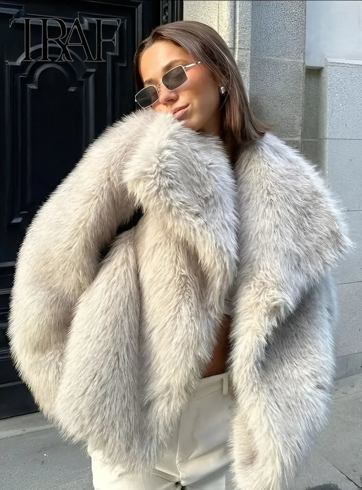LIEVE | Dames jas van luxe faux fur met relaxed fit