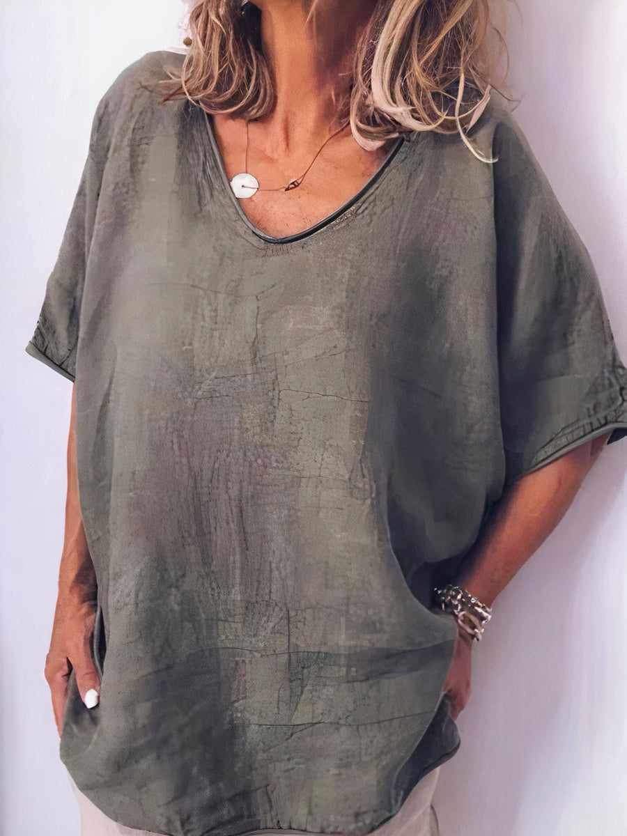 Blaire - Oversized linnen zomer T-shirt voor dames