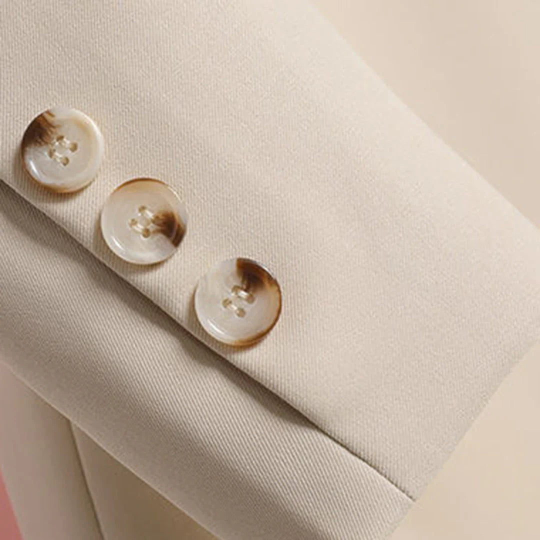 Ginny - Elegante lange blazer met riem voor dames