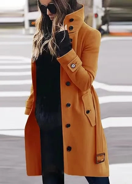 Anya | Waterdichte Trenchcoat Dames – Lange Regenjas met Tailleceintuur