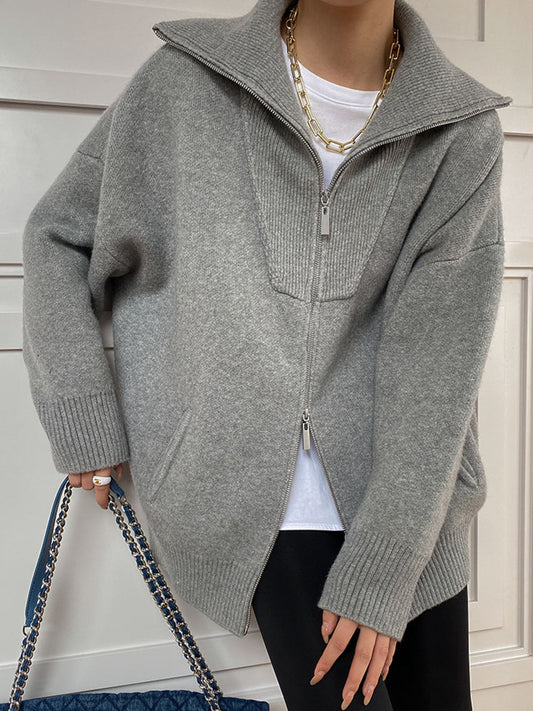 Giselle | Gebreide Cardigan Dames - Casual Oversized Met Open Kraag