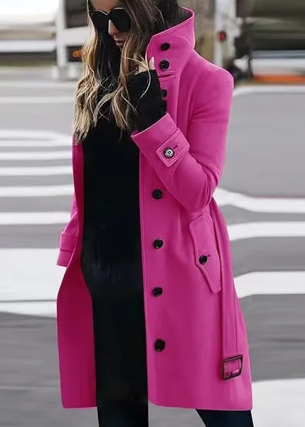 Anya | Waterdichte Trenchcoat Dames – Lange Regenjas met Tailleceintuur