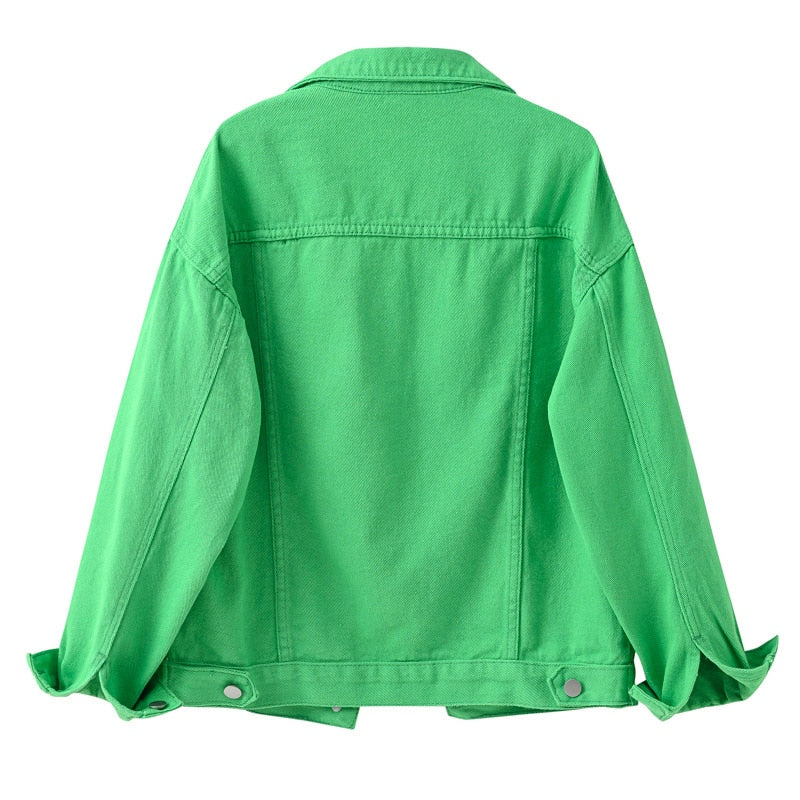 Orella - Stoer Groen Spijkerjasje voor dames