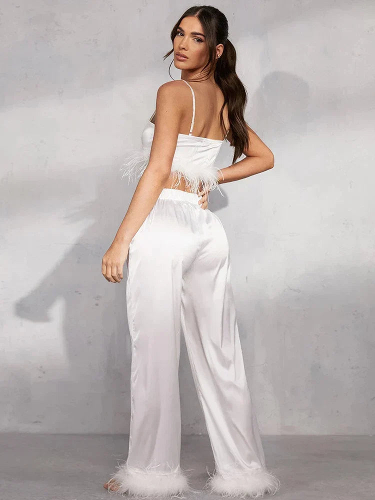 ANNOUSKA - Hemdje Set met Veren