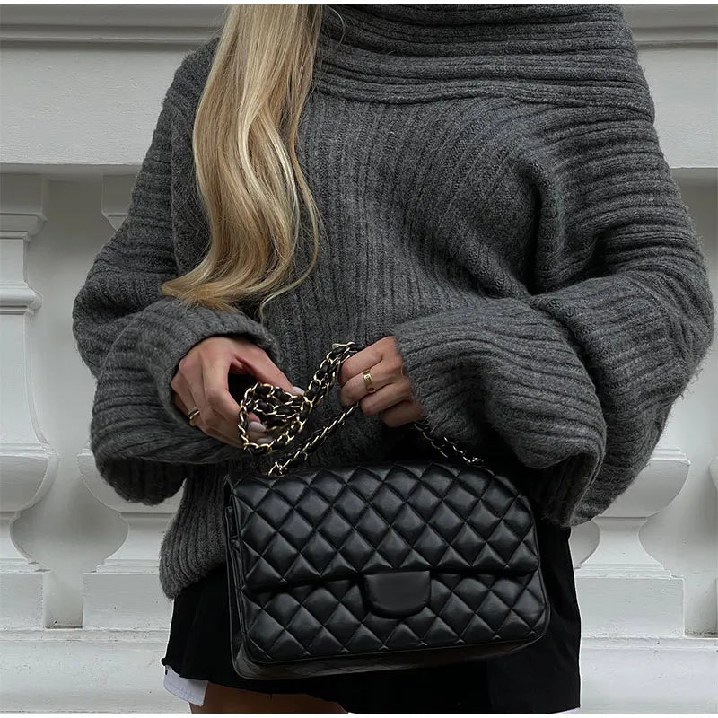 Noami | Grofgebreide Off-Shoulder Winter Trui