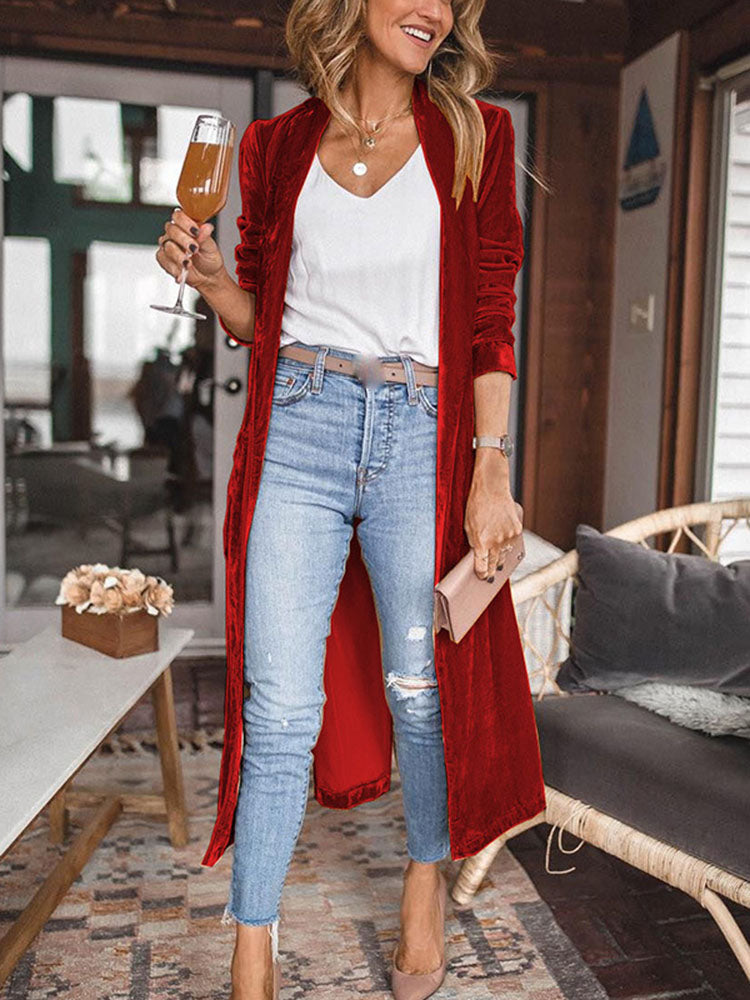 CARLY | Fluwelen Kimono Herfst Jas voor dames