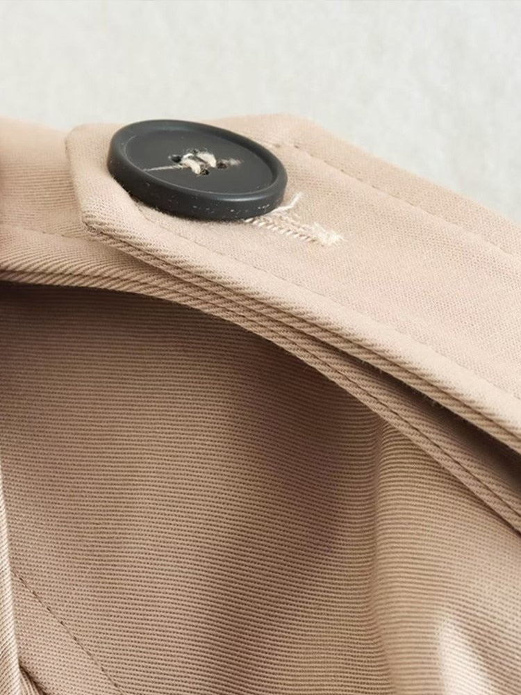 Harlow – De Cropped Trenchcoat voor de Herfst