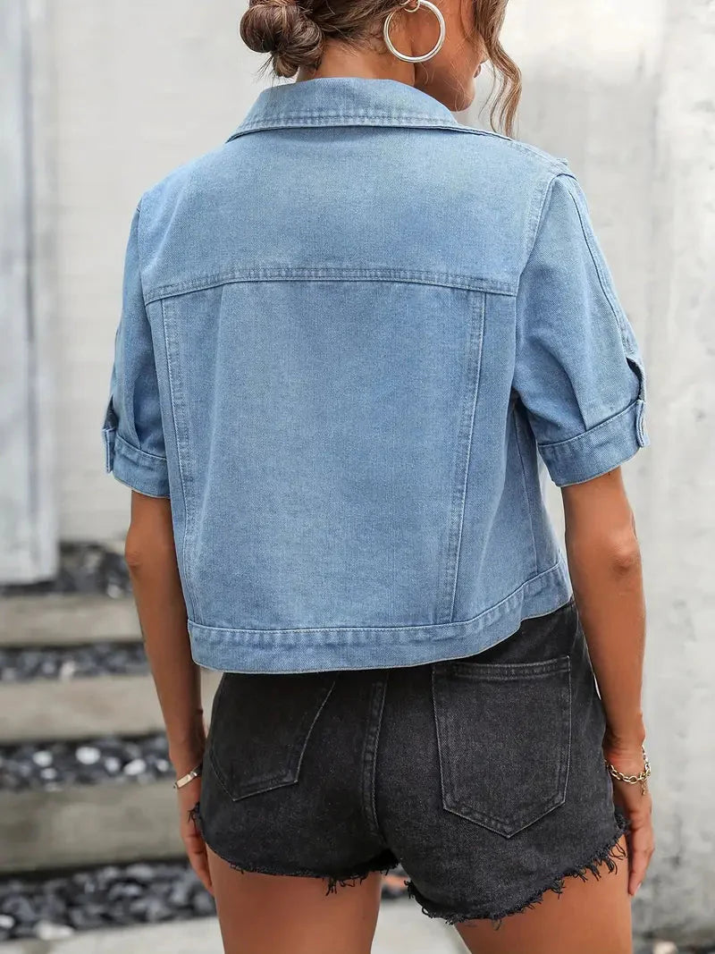 Gloria | Trendy Denim Jack voor een Moeiteloos Coole Look