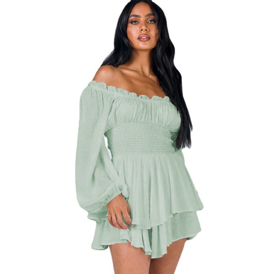 Marije - Off-Shoulder Jurk met Ruches voor Dames