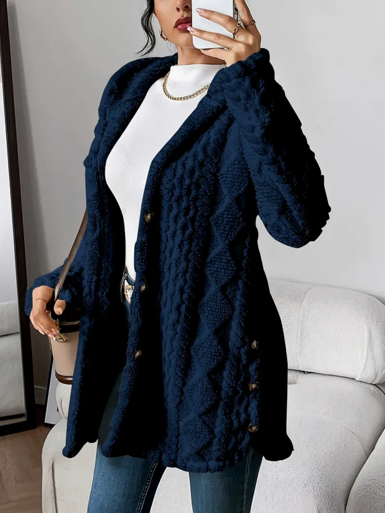 Celeste | Dames vest van zacht teddy-materiaal