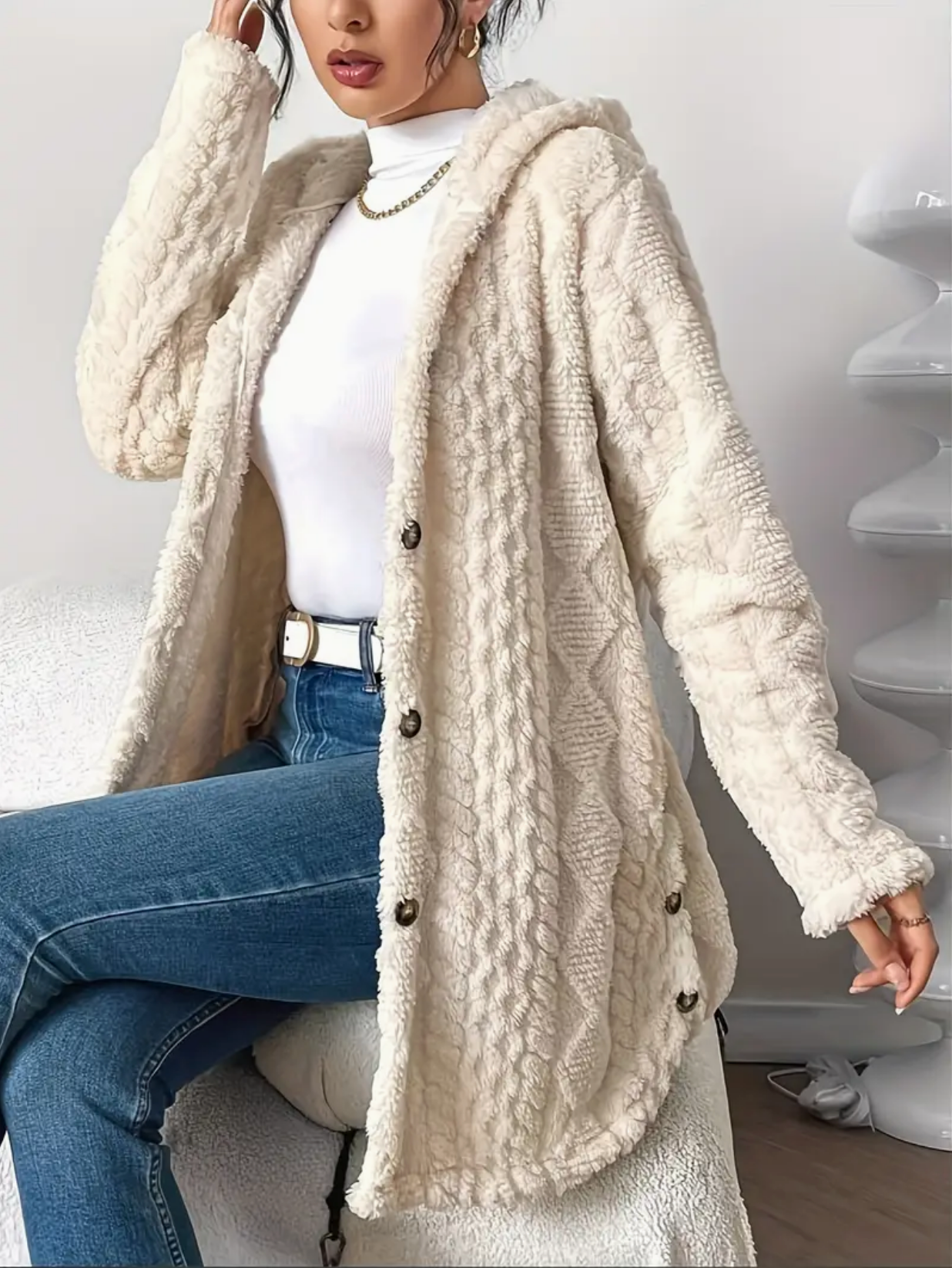 Celeste | Dames vest van zacht teddy-materiaal