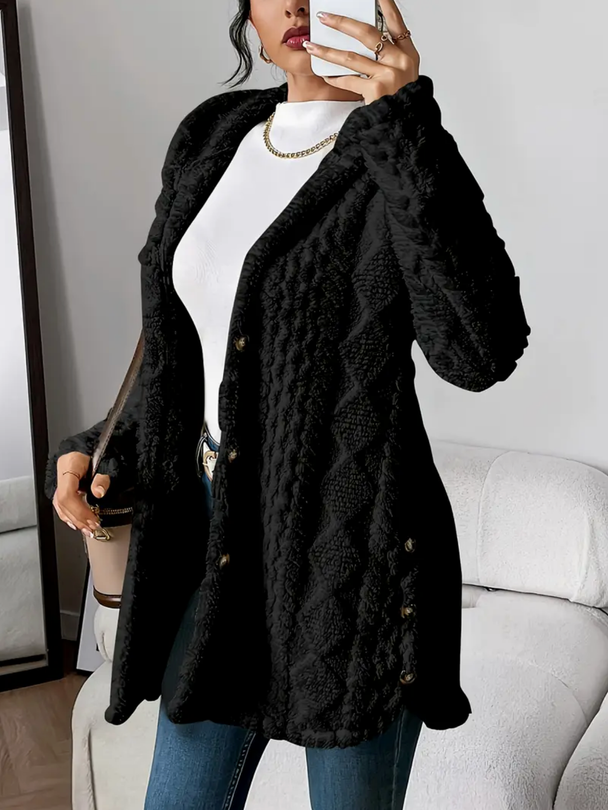 Celeste | Dames vest van zacht teddy-materiaal