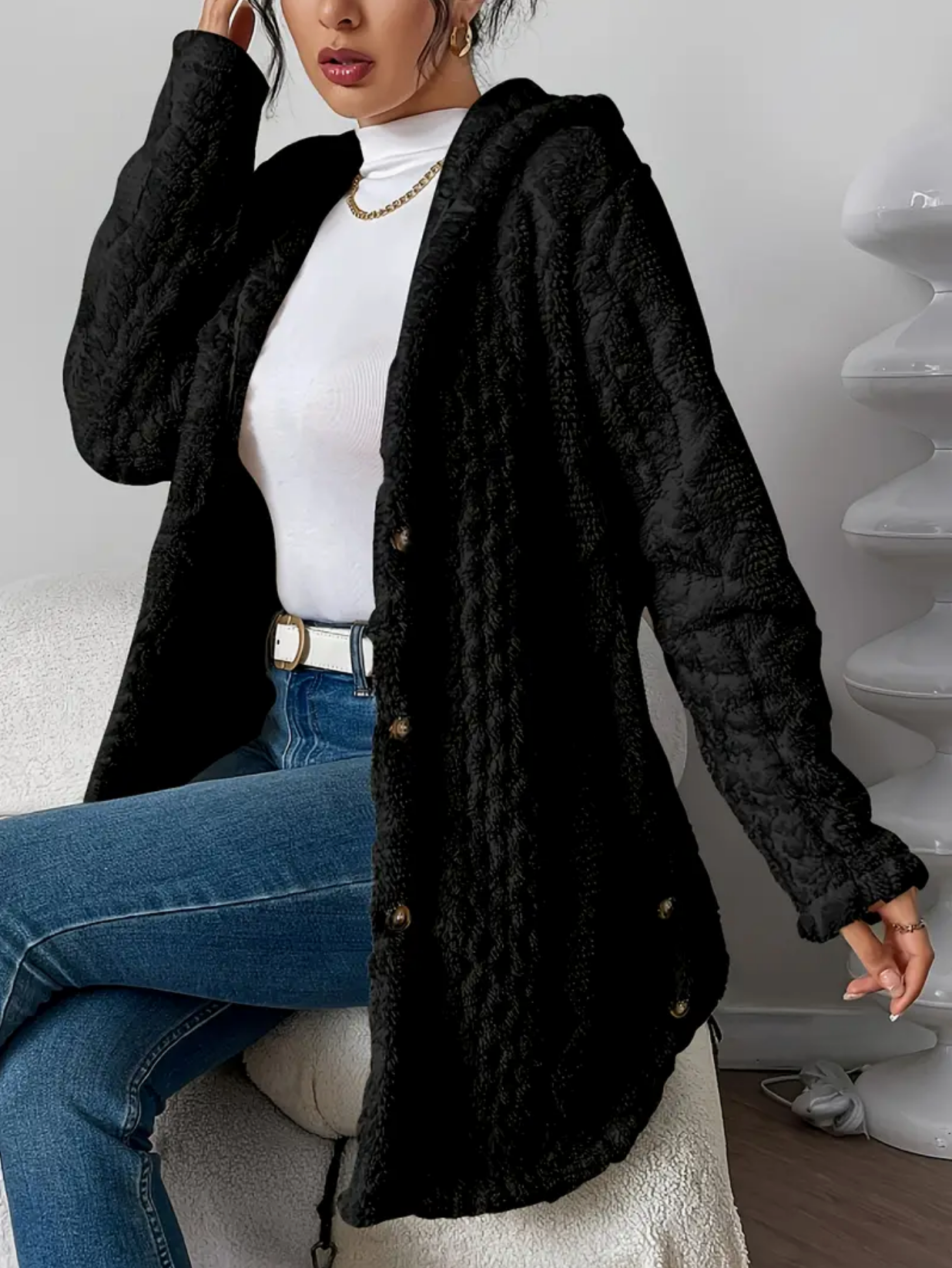 Celeste | Dames vest van zacht teddy-materiaal