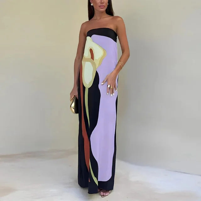 Makayla – Luxe Veneta Strapless Jurk