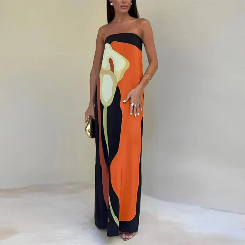 Makayla – Luxe Veneta Strapless Jurk