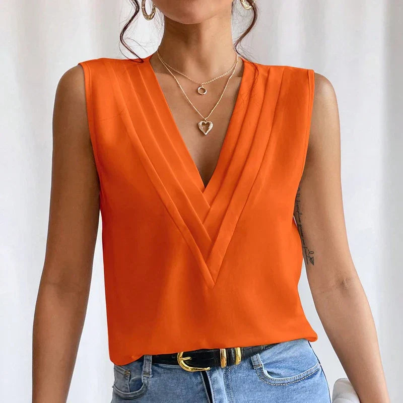 DINEKE | Veelzijdige en Stijlvolle Mouwloze Blouse