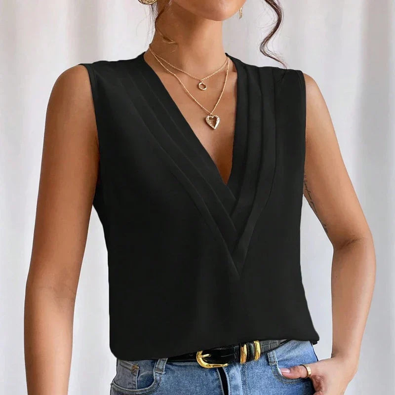 DINEKE | Veelzijdige en Stijlvolle Mouwloze Blouse