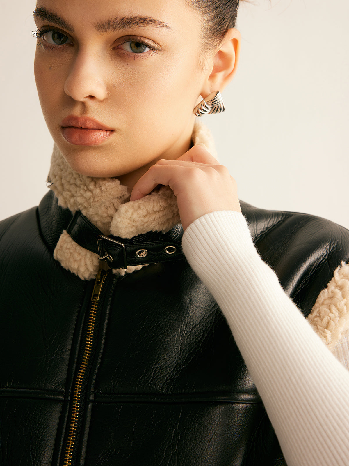 Rebecca | Teddy Gevoerd Vest Dames - Faux Leren & Warm