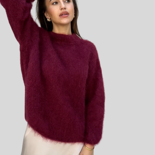 Jula | Luxe Zachte Mohair Blend Bordeaux