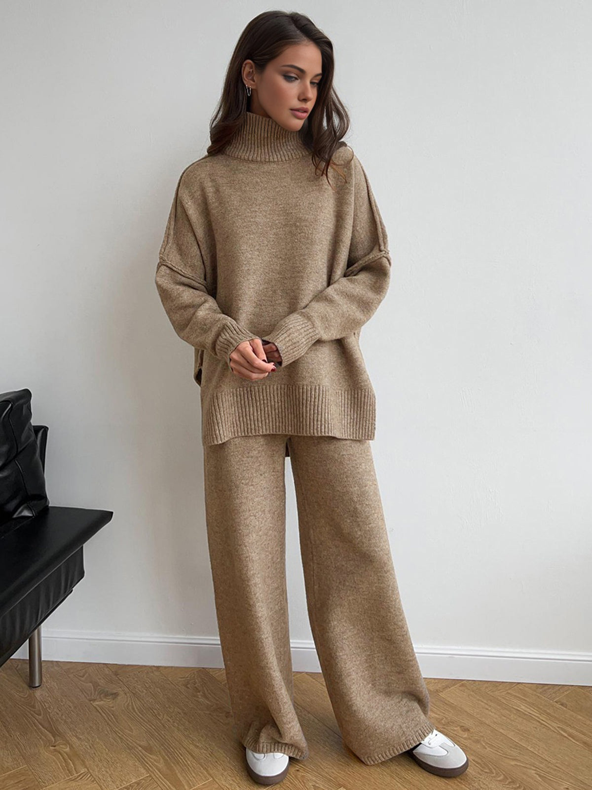 Ine | Stijlvolle Gebreide Tweedelige Set met Stretch